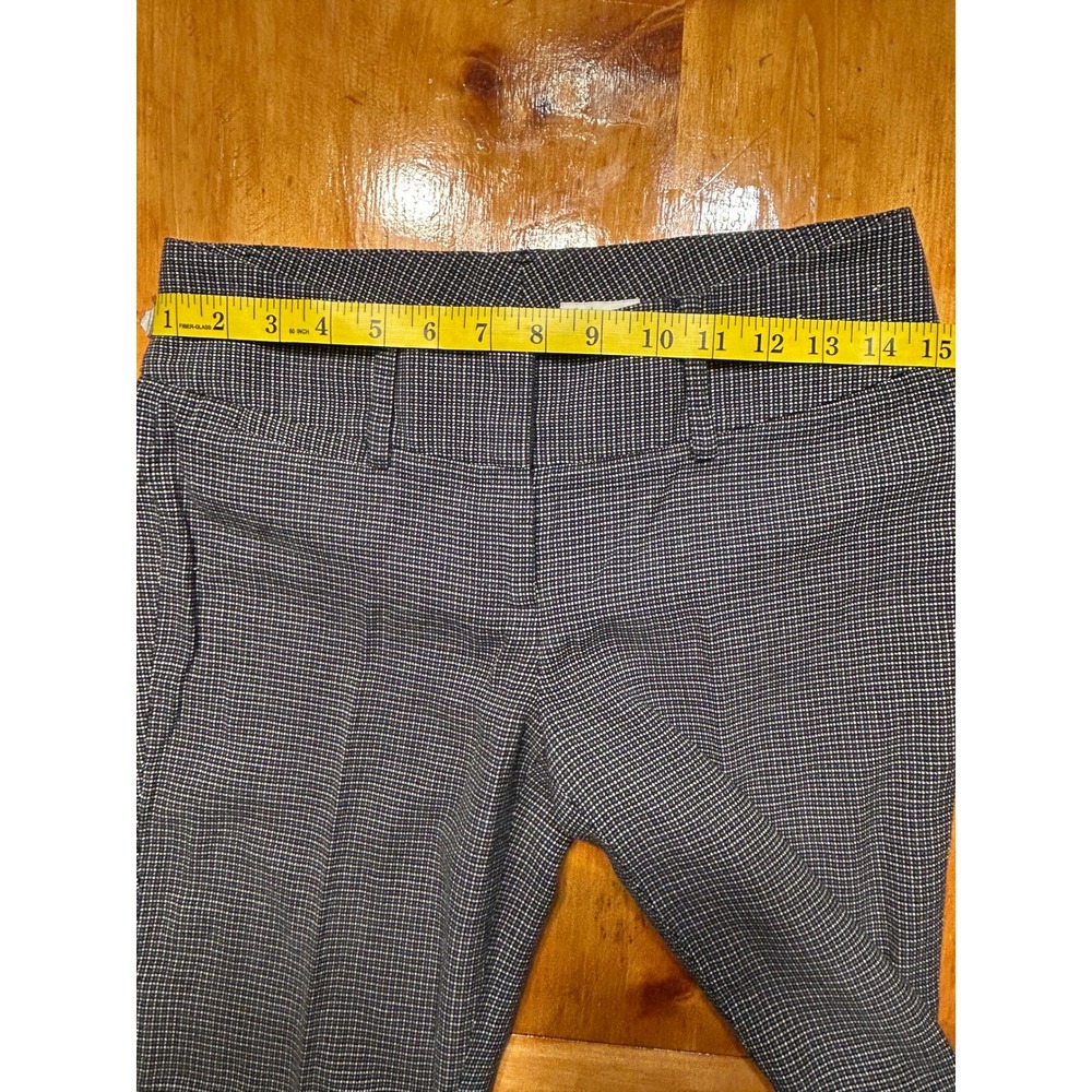 Halogen Womens Black White Micro Check Dress Pants Size 0 Wide Leg Trousers - Picture 6 of 10